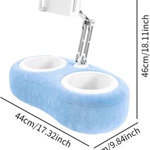 Fuzzy Bowl Phone Holder, Tablet Pillow Stand, Adjustable Phone Holder for Beds